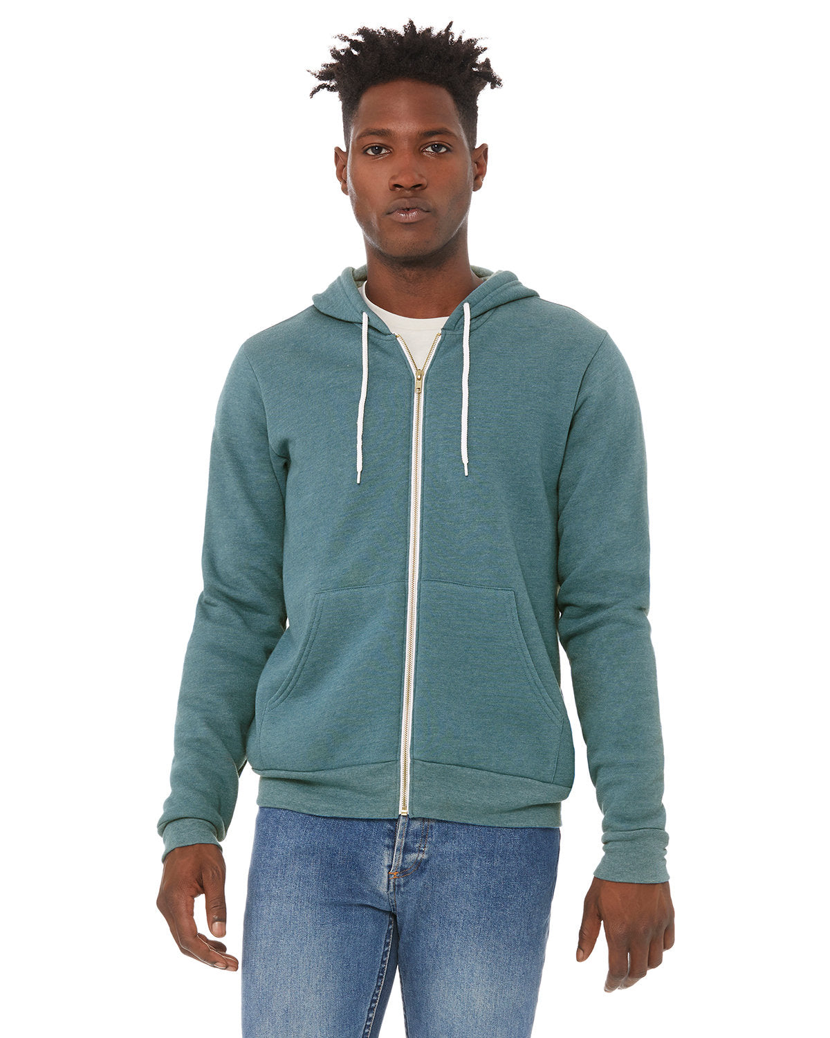 Bella + Canvas Unisex Versatile Warmth: Poly-Cotton Fleece Full-Zip Hooded Sweatshirt
