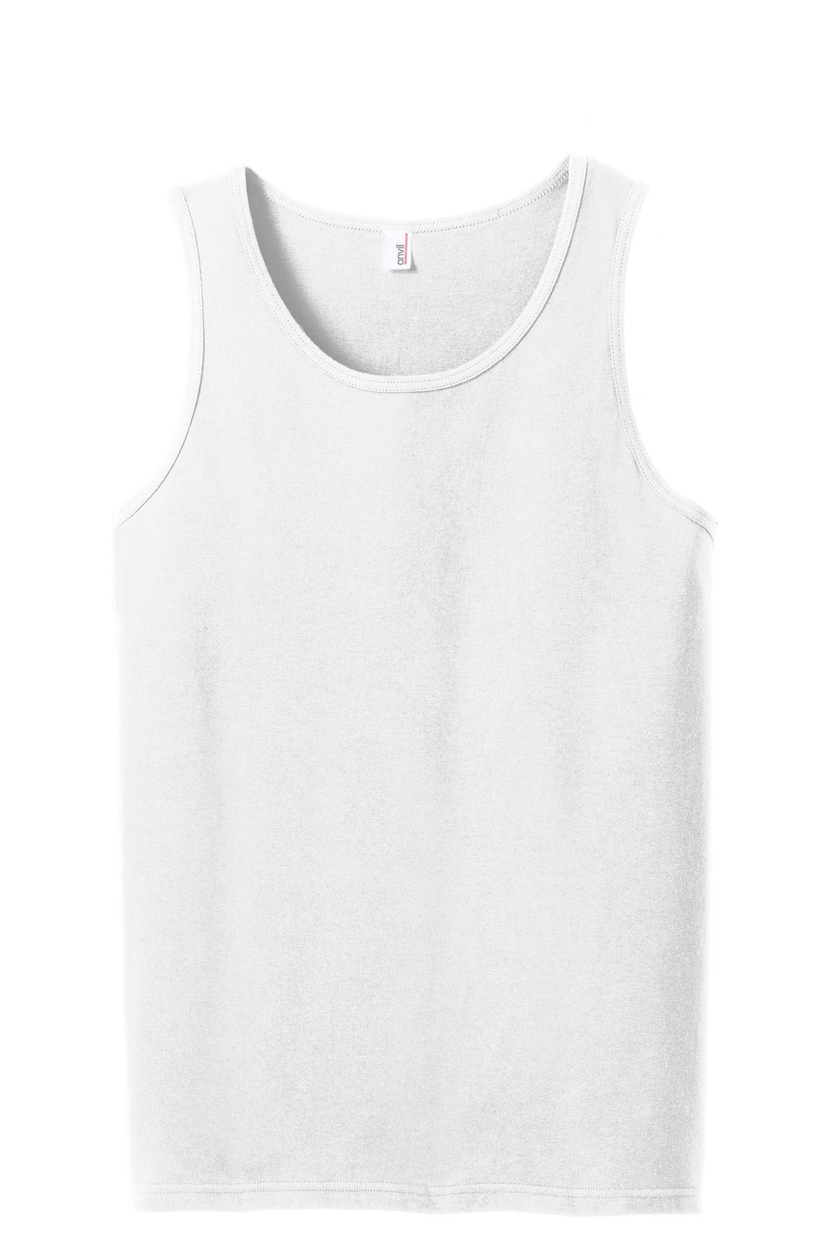 DISCONTINUED Anvil® 100% Combed Ring Spun Cotton Tank Top. 986 - Apparel Globe