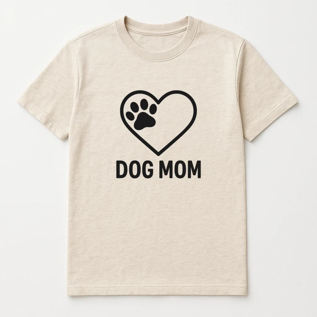 Dog Mom Heart-Paw T-Shirt