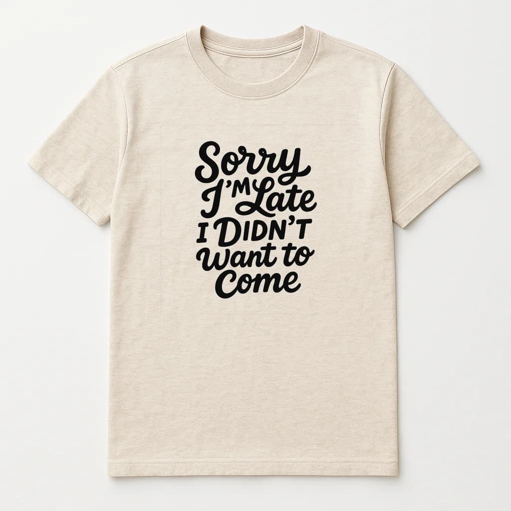 Sorry I’m Late Funny T-Shirt