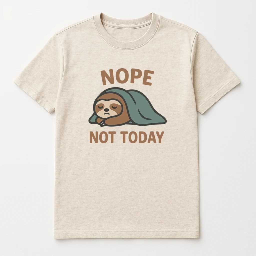 Nope Not Today Funny T-Shirt
