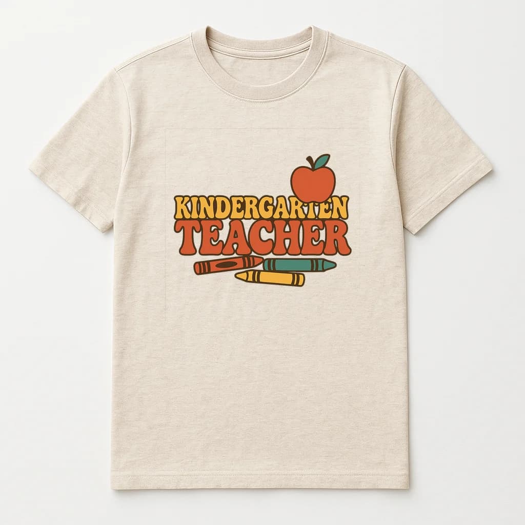 Kindergarten Teacher Retro T-Shirt