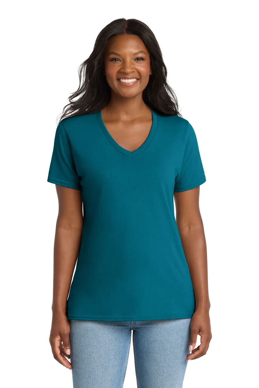 Port & Co ™ Women's Core Cotton V-Neck Tee. LPC54V