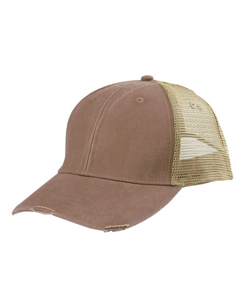 Adams Headwear Ollie Distressed Trucker Cap. OL102