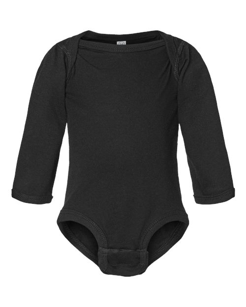 Rabbit Skins Infant Fine Jersey Long Sleeve Bodysuit. 4421