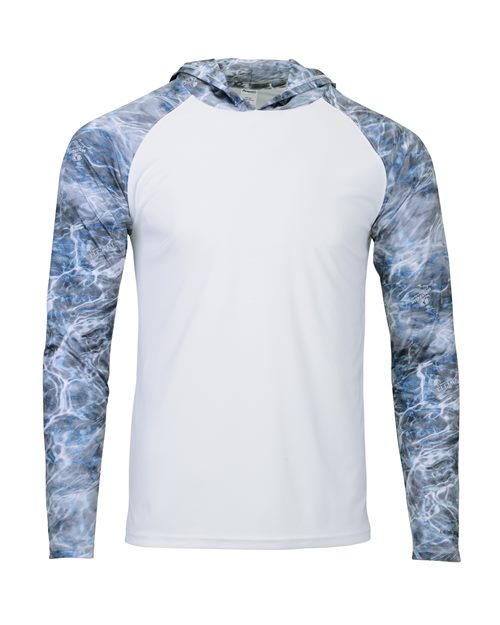 Paragon Men's Biloxi Performance Colorblocked Hooded Long Sleeve T-Shirt. 241