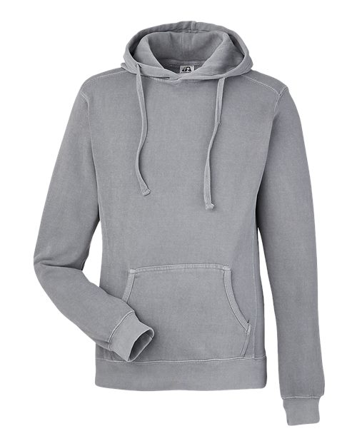 J. America Unisex Pigment-Dyed Fleece Hooded Sweatshirt. 8730