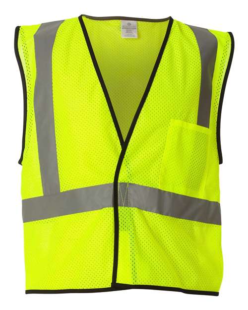 Kishigo Unisex Economy Single Pocket Hook-and-Loop Mesh Vest. 1193-1194