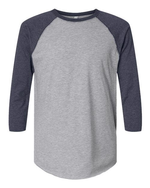 LAT Unisex Baseball Fine Jersey Three-Quarter Sleeve Tee. 6930