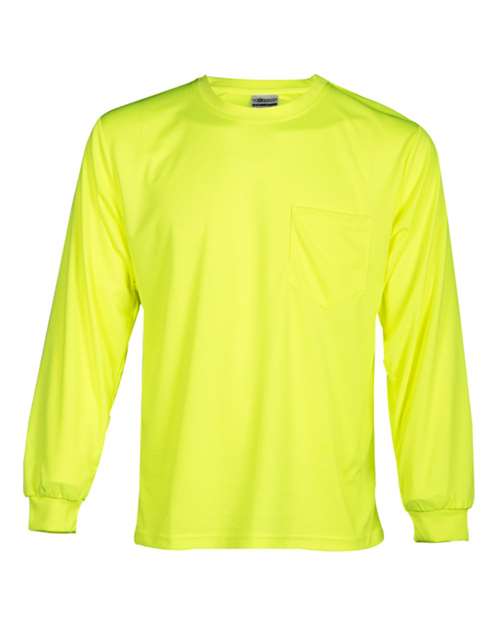 Kishigo Unisex Microfiber Polyester Long Sleeve T-Shirt. 9122-9123