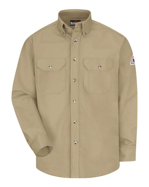 Bulwark Men's Tall Dress Uniform Shirt - Excel FR ComforTouch - 7 oz.. SLU2T