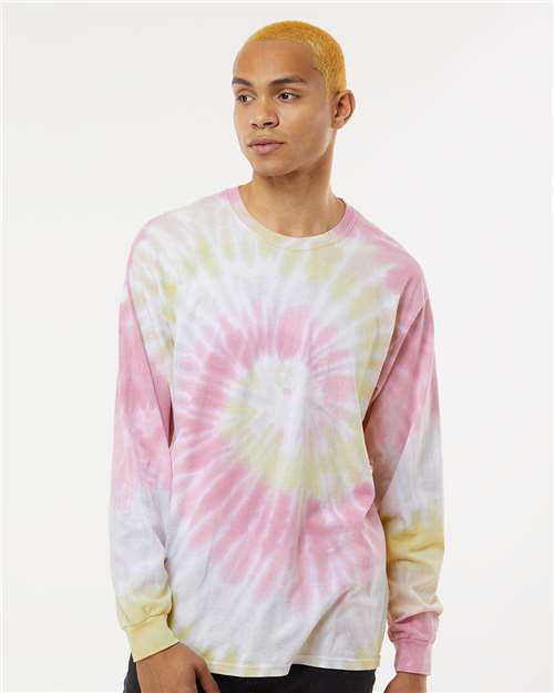 Colortone Unisex Tie-Dyed Long Sleeve T-Shirt. 2000