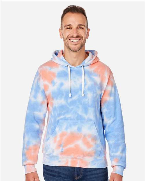 J. America Men's Tie-Dyed Fleece Hooded Sweatshirt. 8861