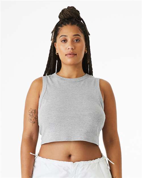 BELLA + CANVAS Women's Micro Rib Muscle Crop Tank. 1013