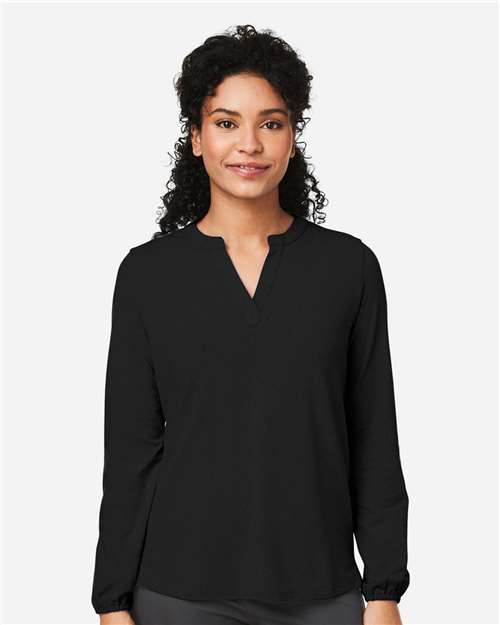 Devon & Jones Women's Raleigh Half-Placket Knit Top. DP122W