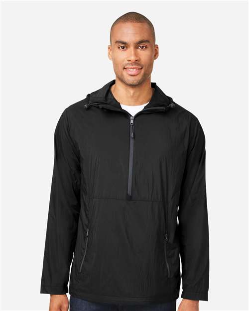 North End Men's Aura Lightweight Packable Anorak. NE810