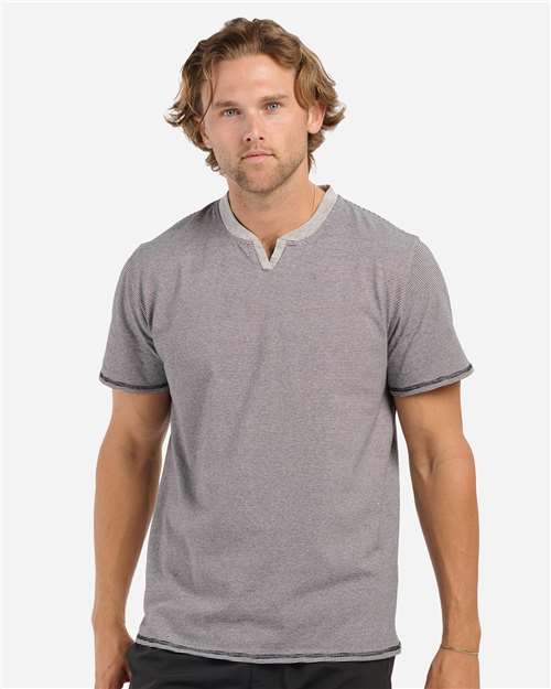 Boxercraft Men's Striped V-Notch T-Shirt. BM2401