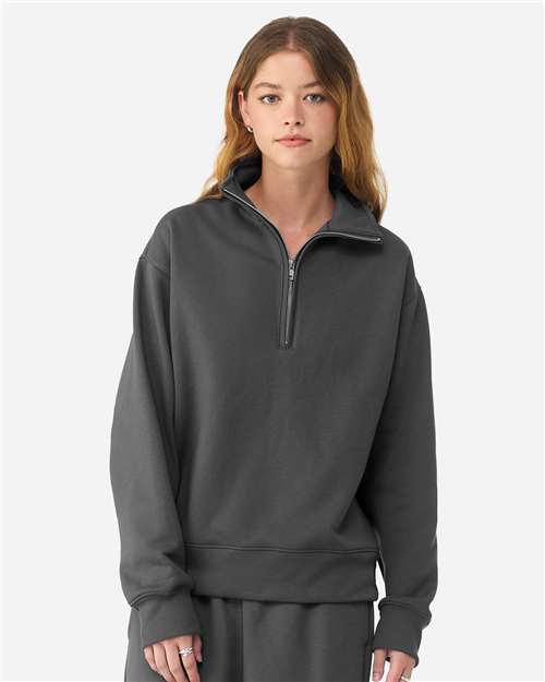 BELLA + CANVAS Unisex 10 oz Quarter-Zip Pullover Sweatshirt. 4740