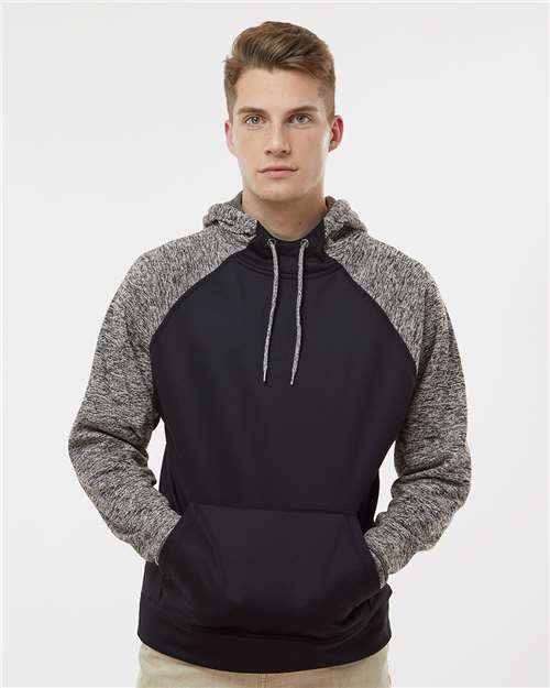 J. America Men's Colorblocked Cosmic Fleece Hooded Sweatshirt. 8612