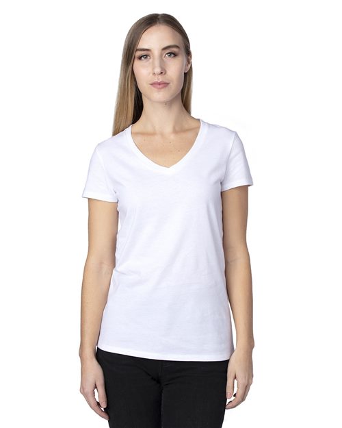 Threadfast Apparel Women's Ultimate CVC V-Neck T-Shirt. 200RV