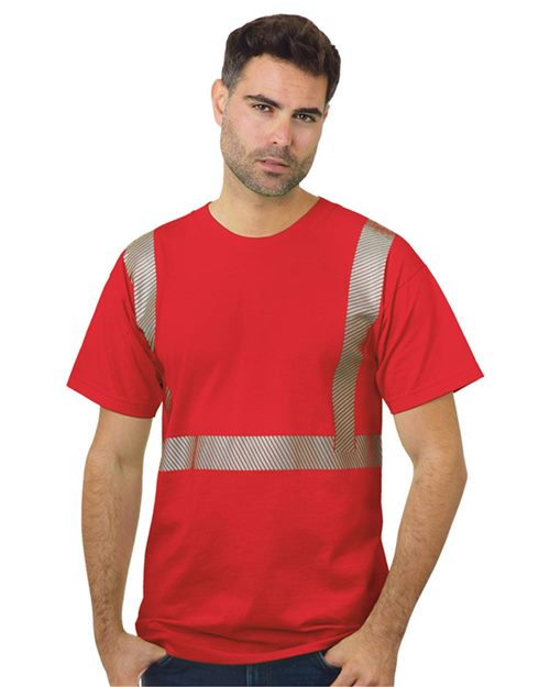 Bayside Unisex USA-Made Hi-Visibility Comfort Trim T-Shirt. 3700