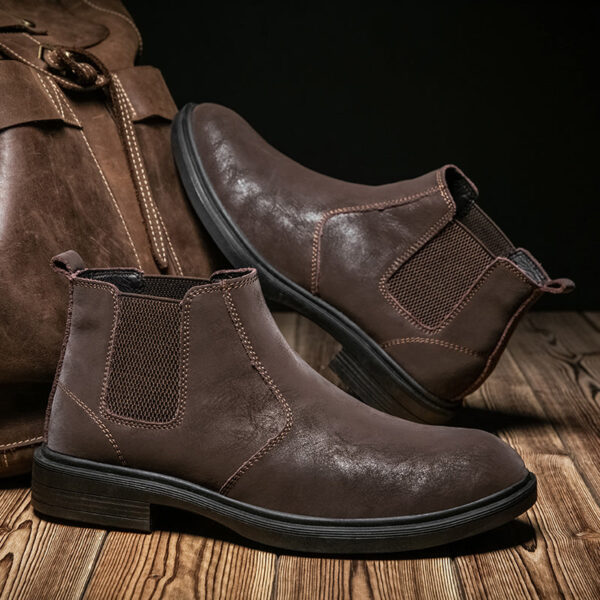 Men's Outdoor Casual Cowhide Martin Boots - Image 5