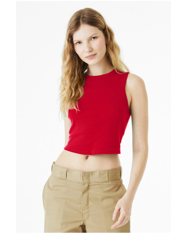 Bella + Canvas Ladies' Micro Ribbed Spaghetti Crop Tank: Chic Comfort and Style - Image 6
