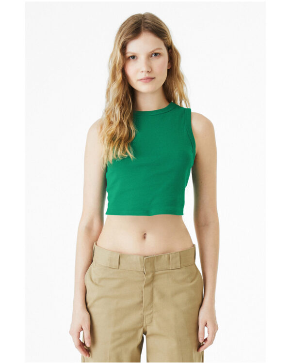 Bella + Canvas Ladies' Micro Ribbed Spaghetti Crop Tank: Chic Comfort and Style - Image 4
