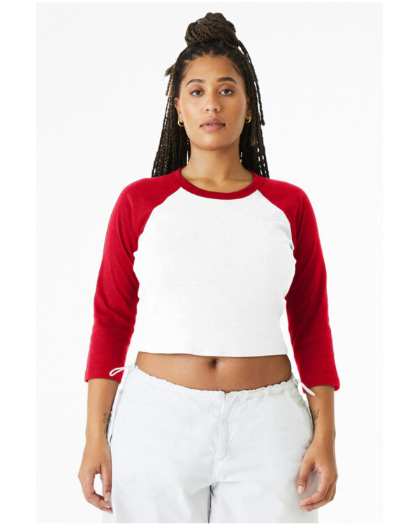 Effortless Charm: Bella + Canvas Ladies' Micro Ribbed 3/4 Raglan Baby Tee - Image 6