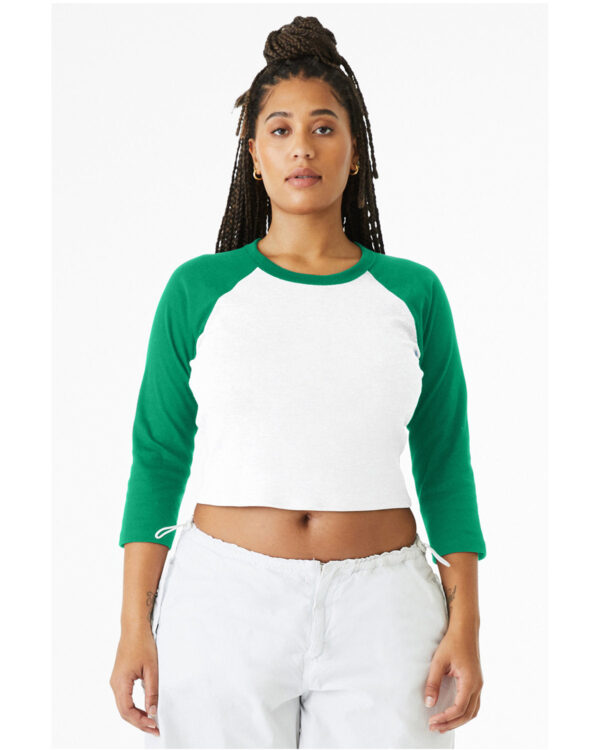 Effortless Charm: Bella + Canvas Ladies' Micro Ribbed 3/4 Raglan Baby Tee - Image 4