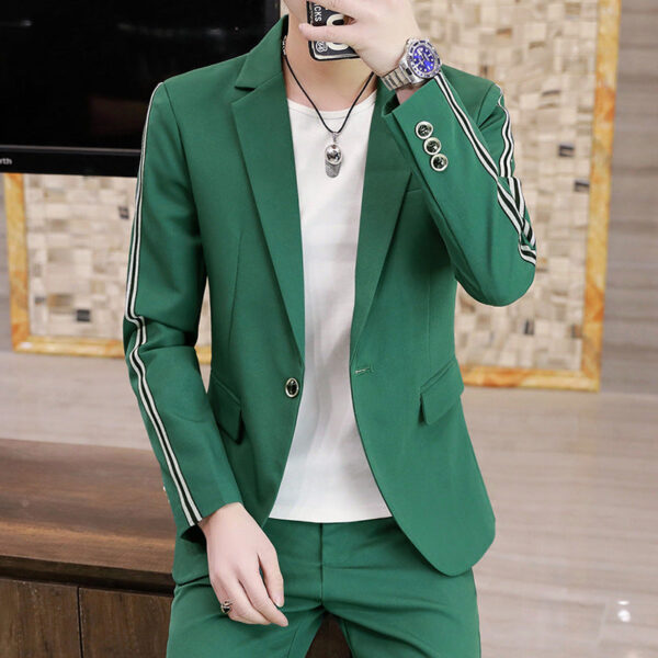 Men's Suits, Slim Korean Style Small Suits - Image 7