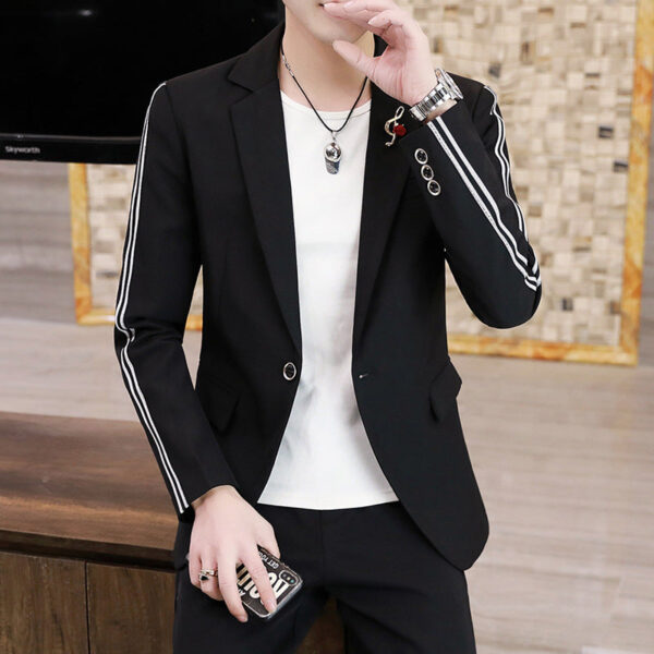 Men's Suits, Slim Korean Style Small Suits - Image 9