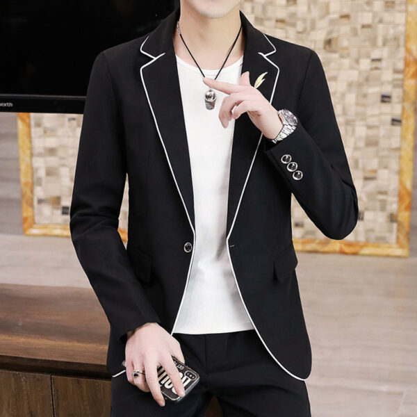 Men's Suits, Slim Korean Style Small Suits - Image 3
