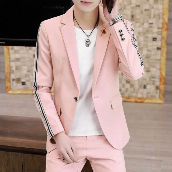 Men's Suits, Slim Korean Style Small Suits - Image 8