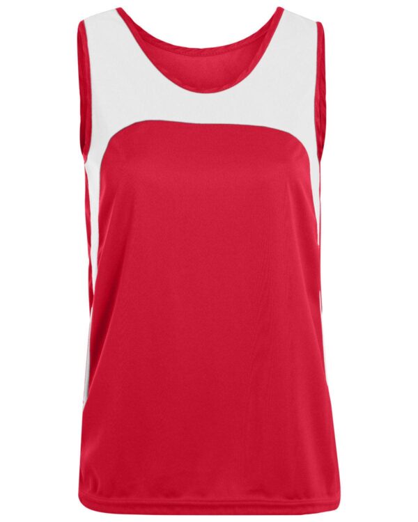 Ladies' Wicking Polyester Sleeveless Jersey with Contrast Inserts - Apparel Globe