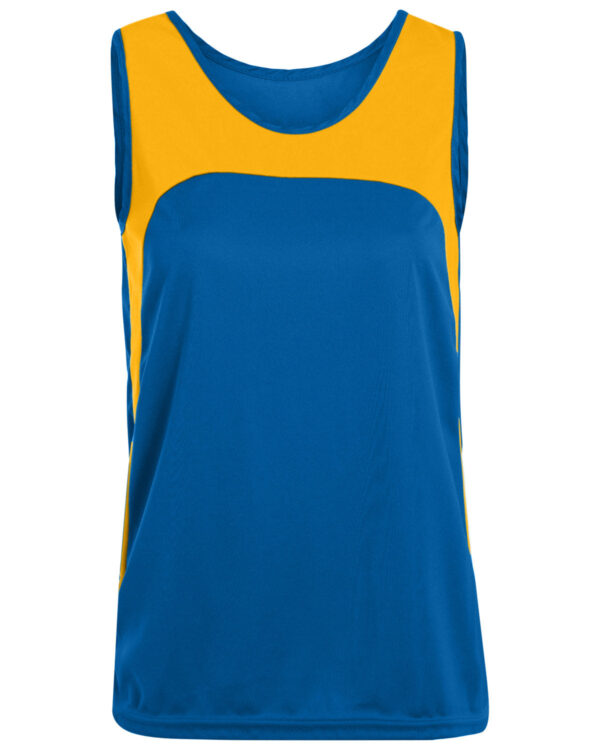 Ladies' Wicking Polyester Sleeveless Jersey with Contrast Inserts - Apparel Globe