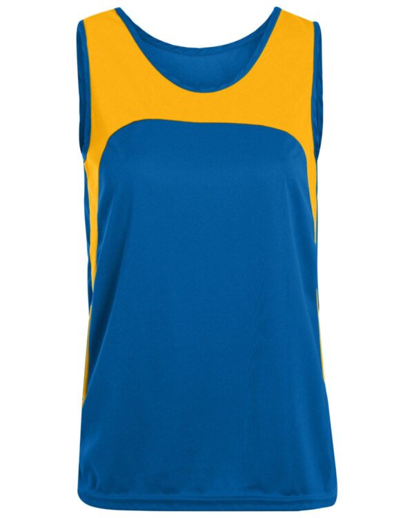 Ladies' Wicking Polyester Sleeveless Jersey with Contrast Inserts - Apparel Globe