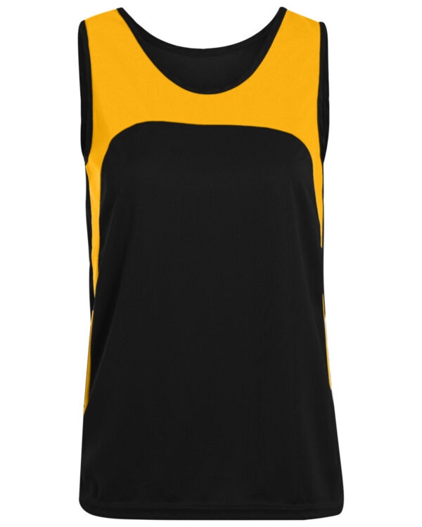 Ladies' Wicking Polyester Sleeveless Jersey with Contrast Inserts - Apparel Globe
