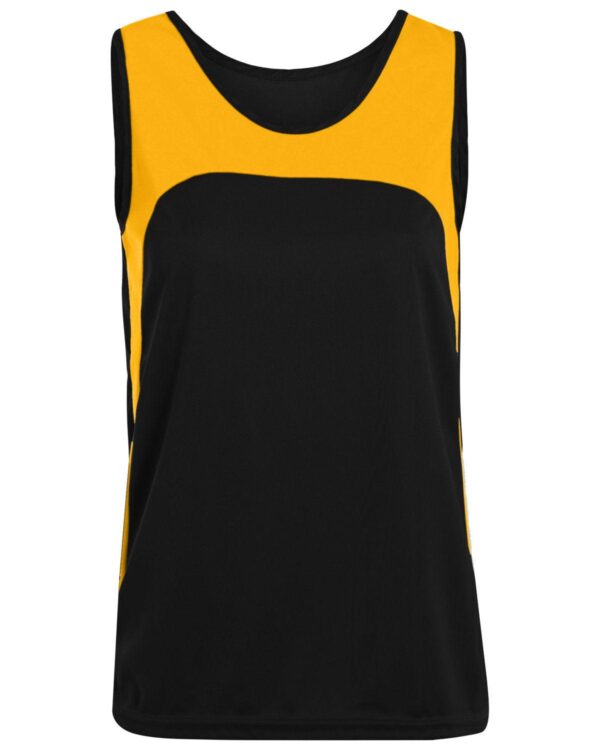 Ladies' Wicking Polyester Sleeveless Jersey with Contrast Inserts - Apparel Globe
