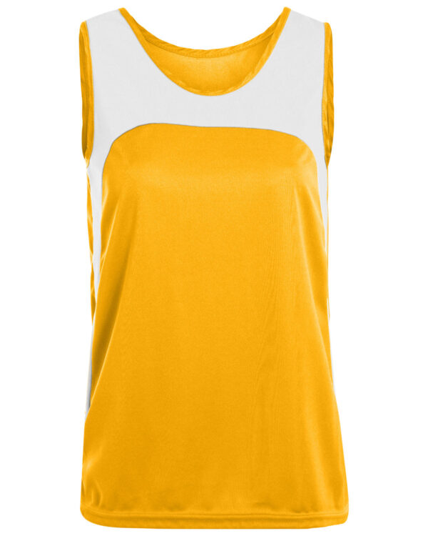 Ladies' Wicking Polyester Sleeveless Jersey with Contrast Inserts - Apparel Globe
