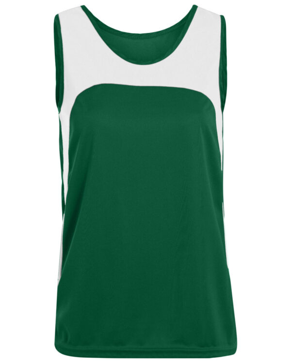 Ladies' Wicking Polyester Sleeveless Jersey with Contrast Inserts - Apparel Globe