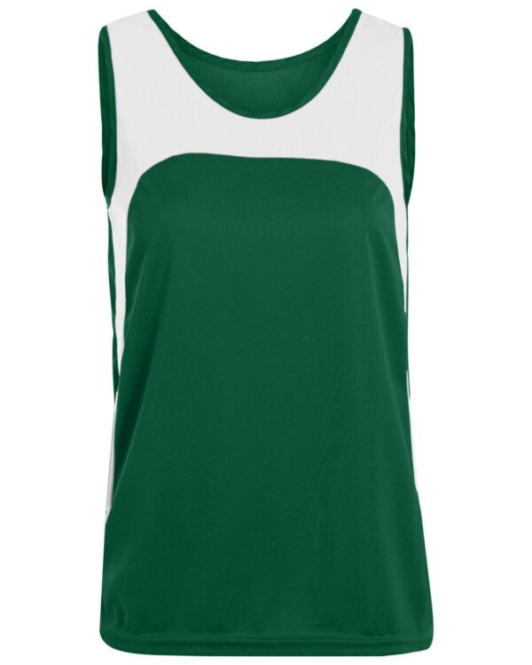 Ladies' Wicking Polyester Sleeveless Jersey with Contrast Inserts - Apparel Globe
