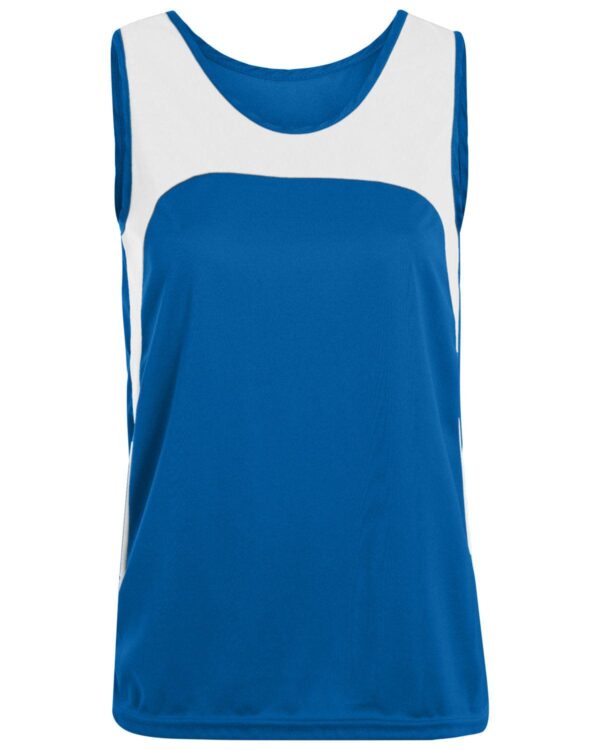 Ladies' Wicking Polyester Sleeveless Jersey with Contrast Inserts - Apparel Globe