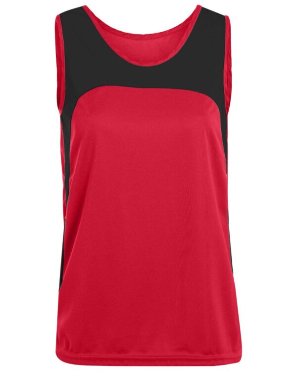 Ladies' Wicking Polyester Sleeveless Jersey with Contrast Inserts - Apparel Globe