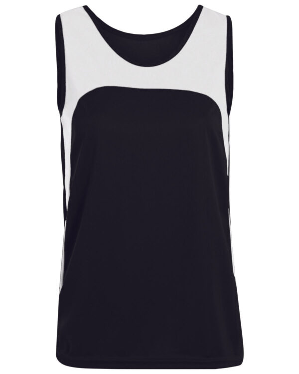 Ladies' Wicking Polyester Sleeveless Jersey with Contrast Inserts - Apparel Globe