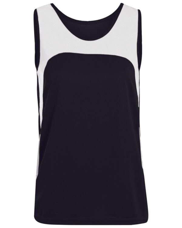 Ladies' Wicking Polyester Sleeveless Jersey with Contrast Inserts - Apparel Globe