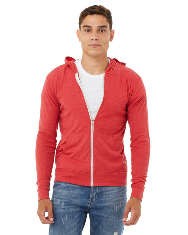 EFFORTLESS-STYLE-AND-COMFORT-BELLA-CANVAS-UNISEX-TRIBLEND-FULL-ZIP-LIGHTWEIGHT-HOODIE