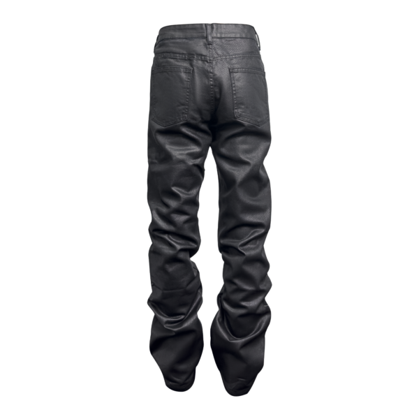 Designer Zip Black Roxed Pants Denim - Image 3