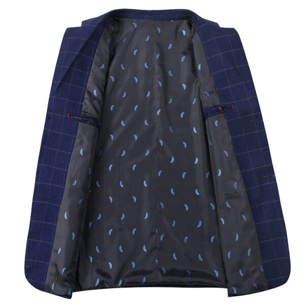 New Leisure Suits For Men Coat Plaid Fashion - Image 4