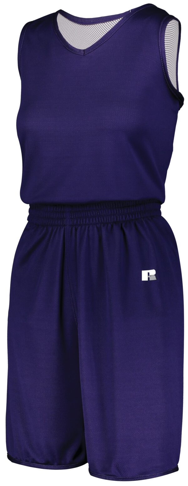 Ladies Undivided Solid Single Ply Reversible Jersey - Apparel Globe